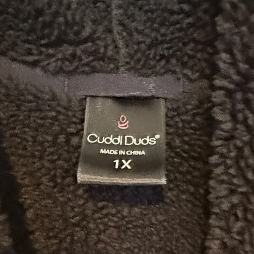 Cuddl Duds Black Open Front Jacket - Picture 6 of 6
